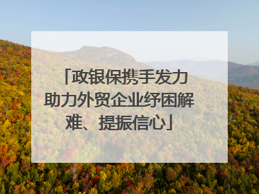 政银保携手发力 助力外贸企业纾困解难、提振信心